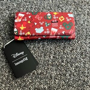 Loungefly Disney Mickey Mouse Holiday Sweets & Treats Flap Wallet